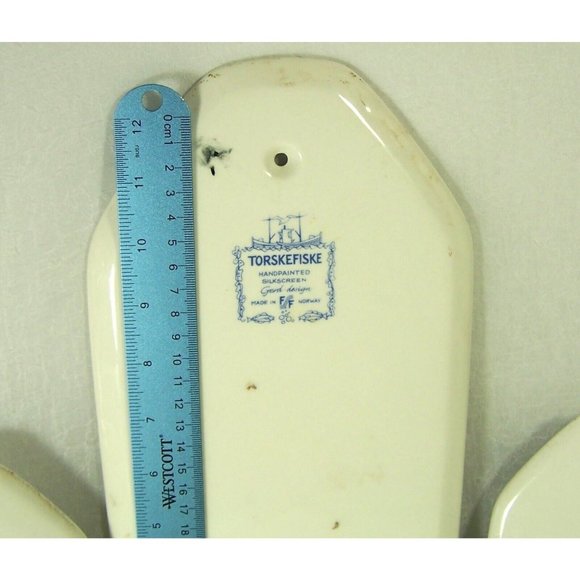 Norway Torskefiske Handpainted Silkscreen Gerd Design Wall Plaques, Set of 3 - Picture 6 of 9